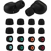 XMTYAN Replacement Ear Tips Compatible with Sony WF-1000XM6 / WF-1000XM5 | Soft Silicone Eartips with Portable Storage Box (8 Pairs, Black, XS/S/M/L)