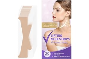 NECALON Neck Lift Tape, 20 PCS Neck Tape Lifting Invisible Instantly Lift Sagging Skin for Face, Neck, Improves Neck Fine Lines & Wrinkles, V Edge Patches Use Before Makeup