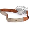 TARION Camera Strap for Photographers, Adjustable Neck Shoulder Camera Strap for Film Camera, 54in/137cm Crossbody DSLR SLR Camera Strap Universal Qucik Release Brown (Upgraded Version)