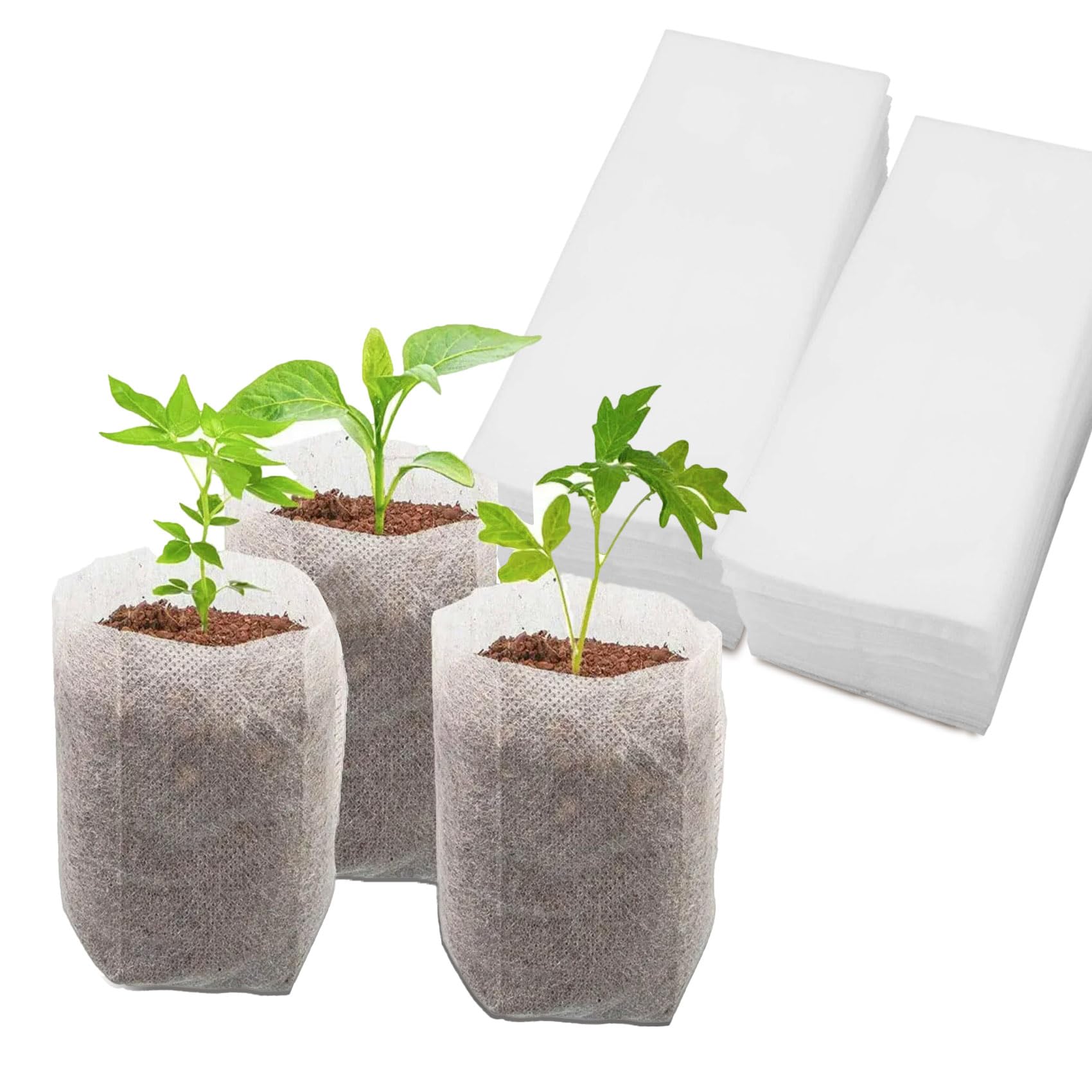 Non-Woven Seedling Grow Bags,200 Pcs Plant Nursery Bags,Plant Seedling Bags,Cultivation Growing Bags,Plant Grow Non-Woven Bags,Grow Bag,Plant Grow Bags,Growing Fruit Bags For Vegetables,Fruits,Flowers