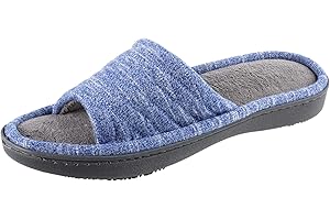 isotoner Women's Space Dyed Andrea Slide Slipper with Moisture Wicking for Indoor/Outdoor Comfort and Arch Support