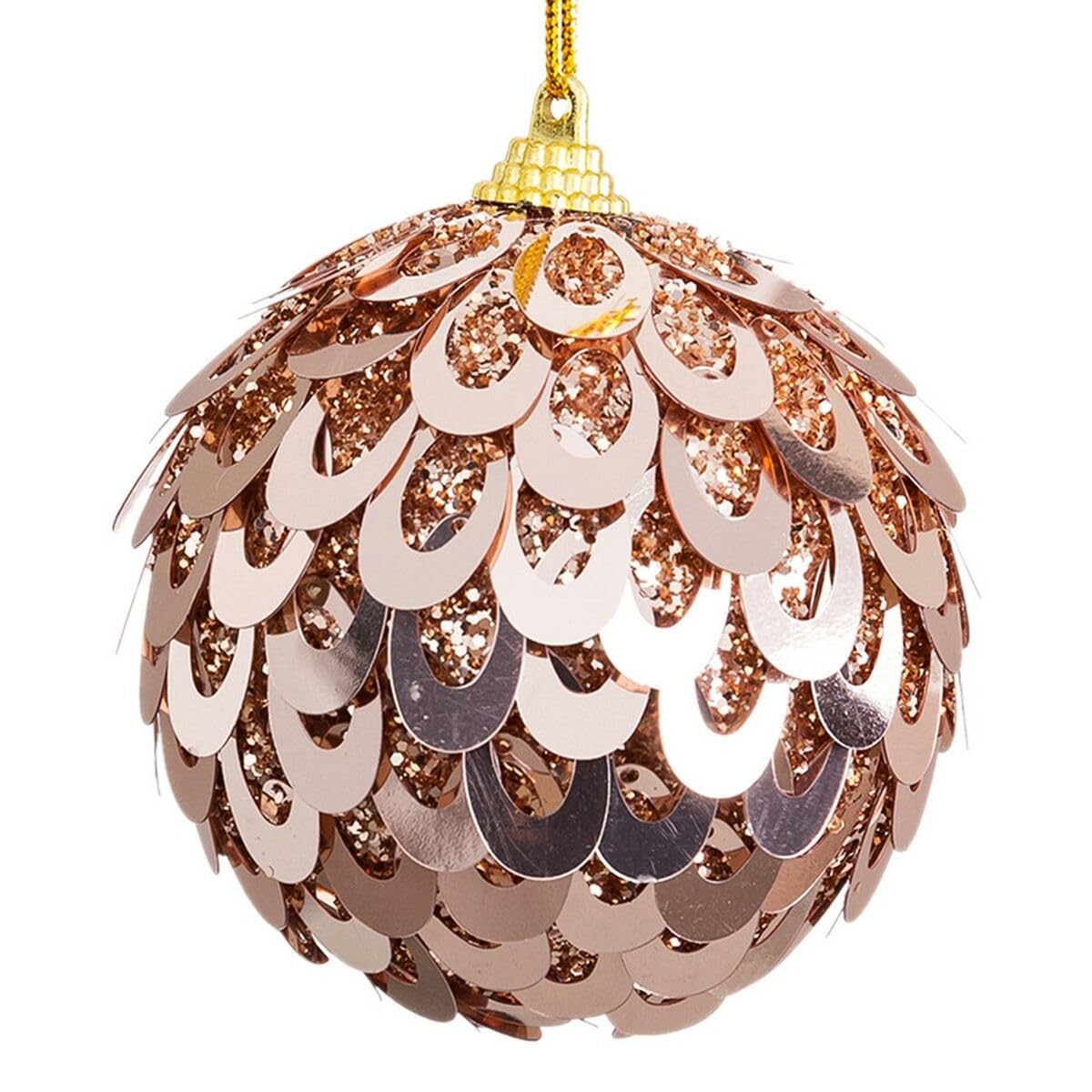 BigBuy Christmas Christmas Baubles Bronze Plastic Polyfoam 10 x 10 x 10 cm (3 Units)