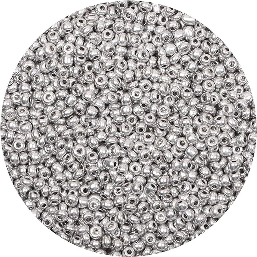 10000Pcs White K Seed Beads 2mm for Jewellery Making,11/0 Small Mini Pony Beads Bulk for Crafting Bracelet Earring Necklace Keychain Making — image 1