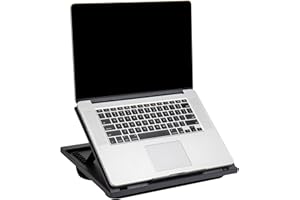 Mind Reader Lap Desk Laptop Stand, Bed Tray, Collapsible, Cushion, Portable, Dorm, Plastic, 37.5Lx27.9Wx18.5Hcm, Black