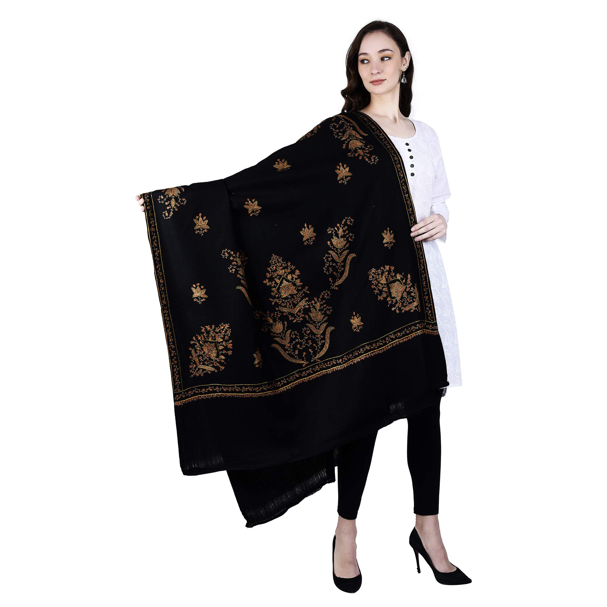 SWI WITH LABELWomen's Kashmiri Hand Embroidered Pure Wool Shawl