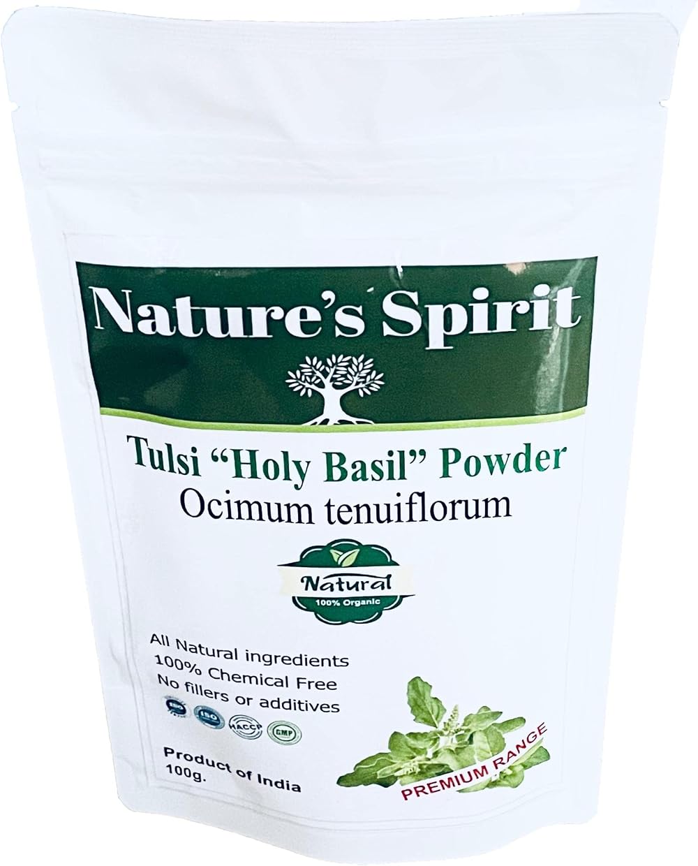 Nature's Spirit Tulsi Holy Basil Powder 100g Premium Grade 100% Pure