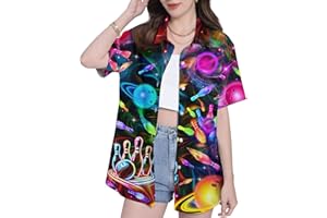 ACEPRINTS Funny Hawaiian Shirts for Women Gifts for Women Womens Casual Hawaiian Shirt for Women Hawaiian Shirts