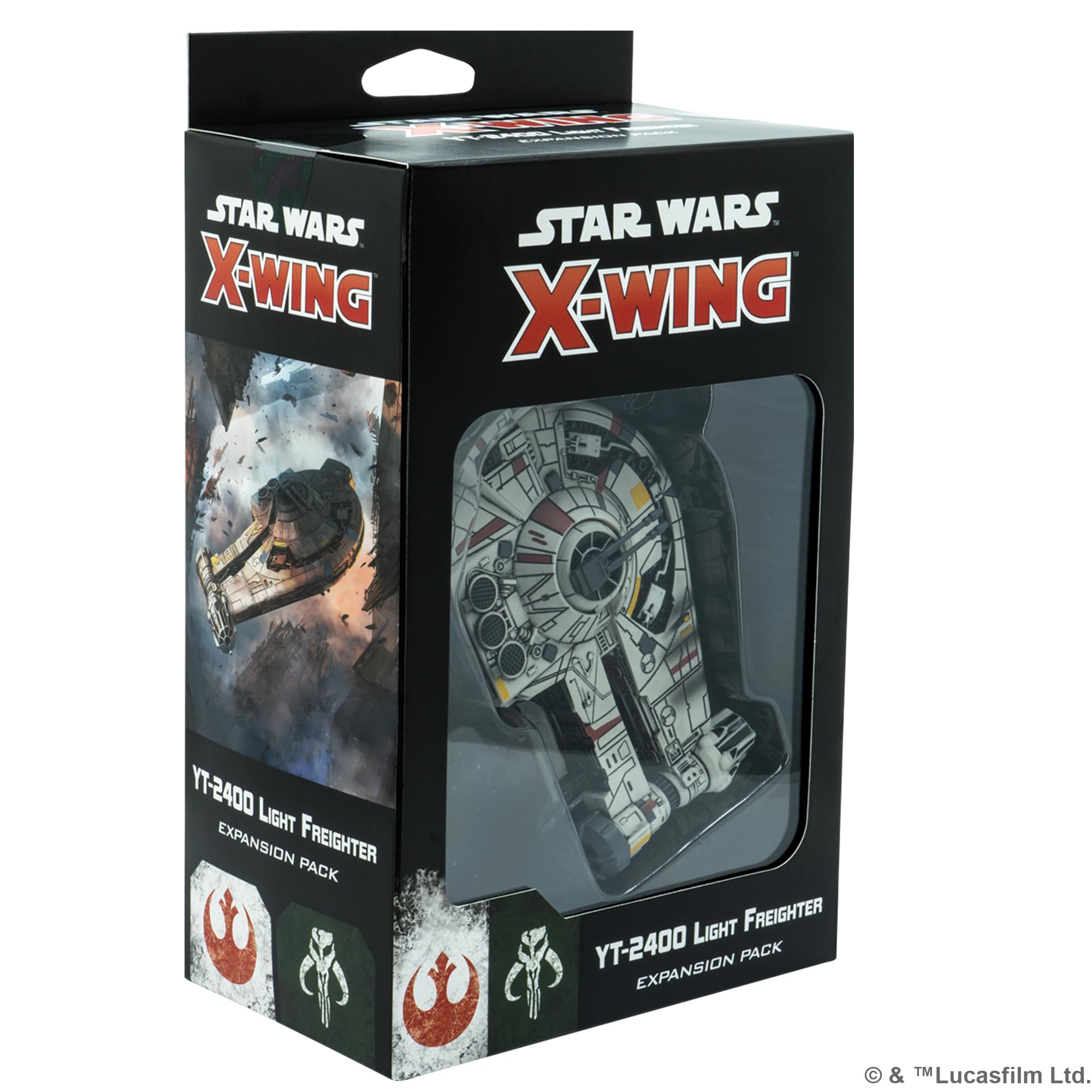 Star Wars X-Wing 2nd Edition Miniature Game YT-2400 Light Freighter Expansion Pack - Strategy Game for Children and Adults, Ages 14+, 2 Players, 30-45 Minutes Playtime, Made by