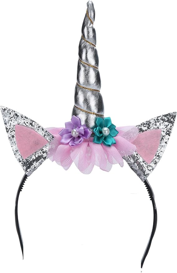 Cosplay Unicorno Cerchietto Unicorno Con Parrucca Per Bambine - Festa Compleanno Accessorio Carnevale Halloween - 8