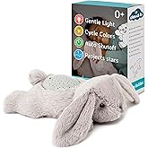 Cloud b Dream Buddies Benny The Bunny - The Soothing Mini Baby Night Light Kids Love | Star Projector Sleep Aid with Gentle Lights and Auto Shut Off | Newborn Essentials Baby Toys