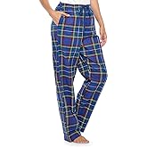 Casual Nights Women's Flannel Pajama Sleep Pants, Soft Plaid Pjs Bottoms