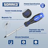 SORAKO 11 PC Magnetic Screwdriver Set Chrome Vanadium Phillips Slotted view 2