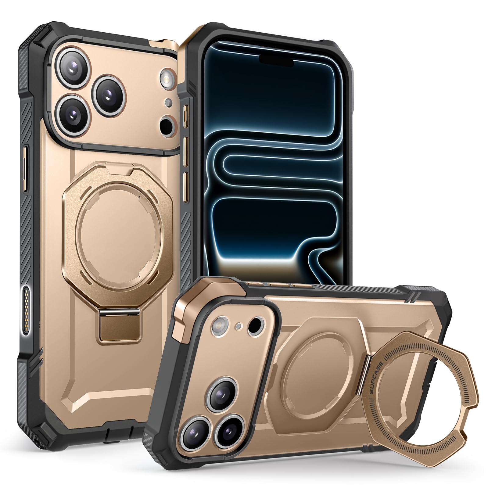SUPCASE for iPhone 17 Pro Max Case with Kickstand (Unicorn Beetle Grip), [Camera Control Cover] [Compatible with MagSafe] [Military-Grade Drop Protection] Heavy Duty Magnetic Phone Case, Desert