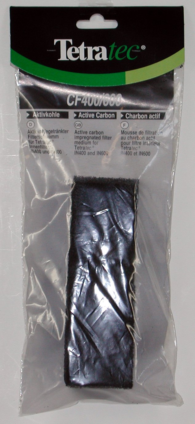 Tetra Activated carbon CF 400/600 filter material for IN plus internal filter, pack of 4