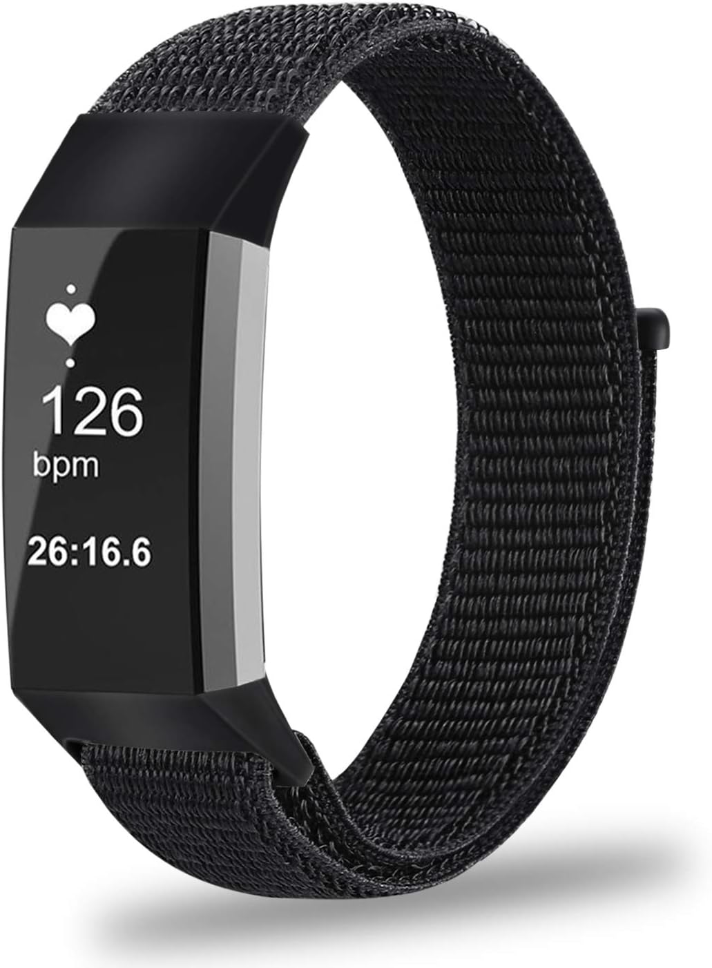 Band for Fitbit Charge 3, Replacement Accessory Strap Wristbands Women Men for Fitbit Charge 3 & Charge 3 SE Fitness Tracker [Large], Black
