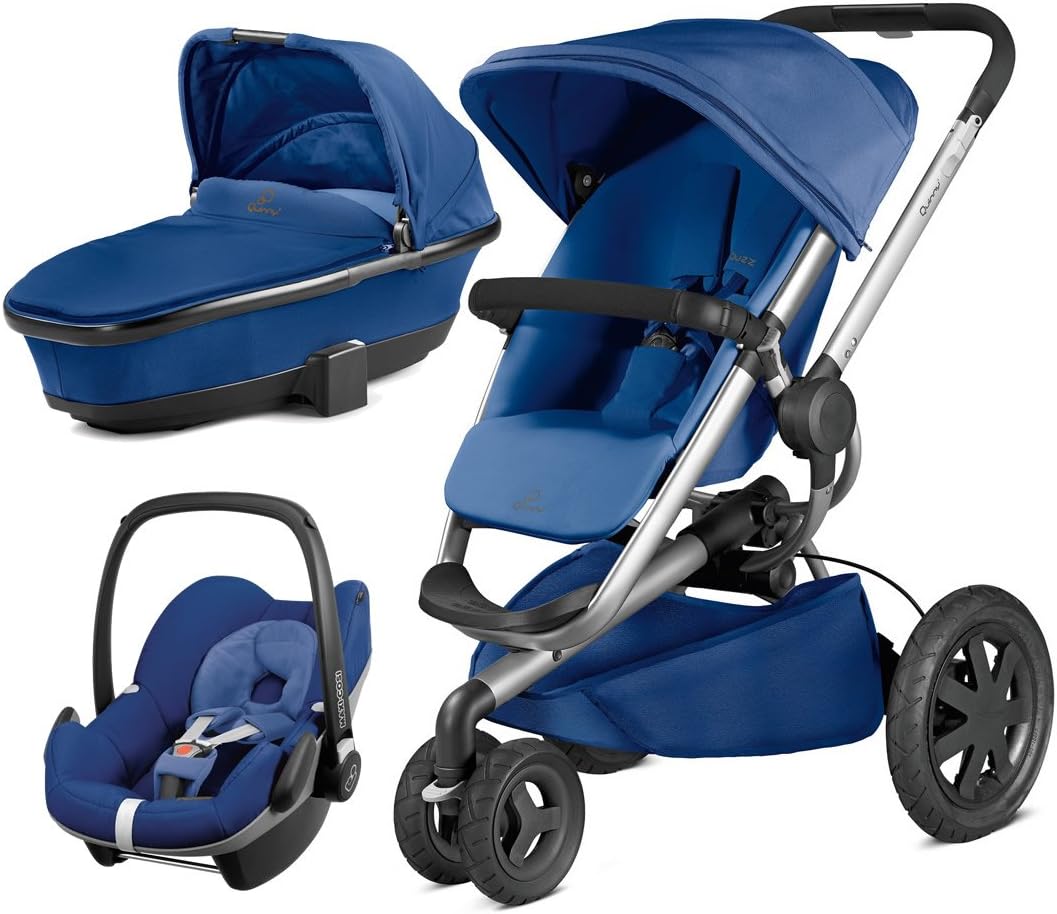 Quinny Buzz Xtra Blue Base with Carrycot and Pebble Car Seat