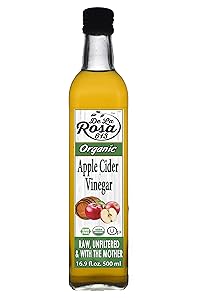 ORGANIC Apple Cider Vinegar - De La Rosa 16.9oz - Raw & Unfiltered, with the
