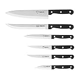 DQELFA 6 Piece Kitchen Knife Set, Stainless Steel