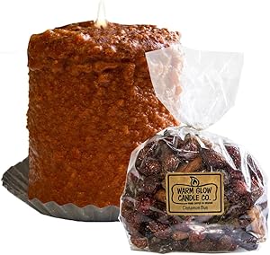 Warm Glow Candle Company Hearth Candle w/6oz Cinnamon Bun Scented Rose Hips, 6 oz
