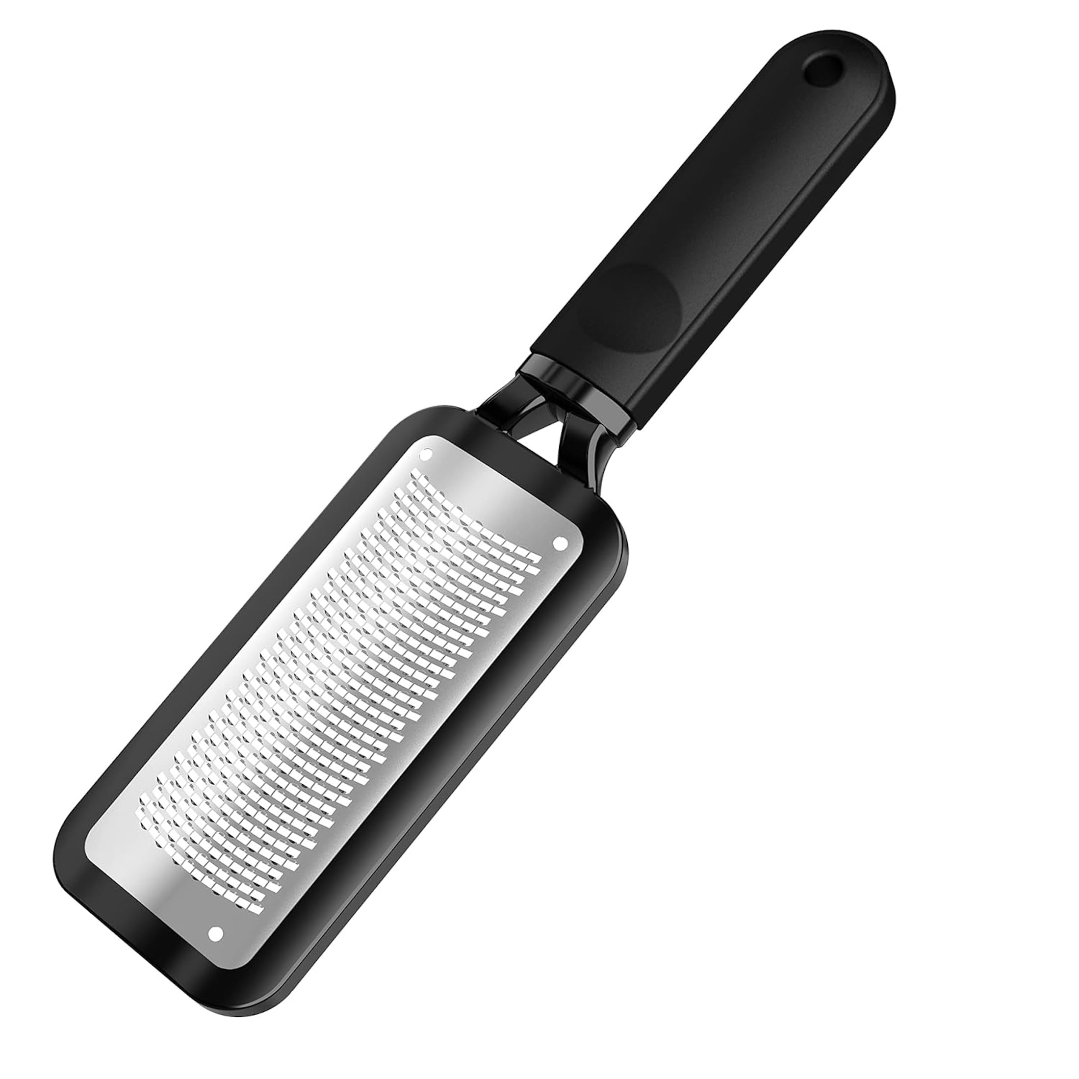 Foot Rasp Foot File and Callus Remover - Pedicure Tool for Dead Skin Removal, Feet Hard Skin Remover, Foot Scraper - Can Be Used on Both Dry and Wet Feet - Surgical Grade Stainless Steel File - Black