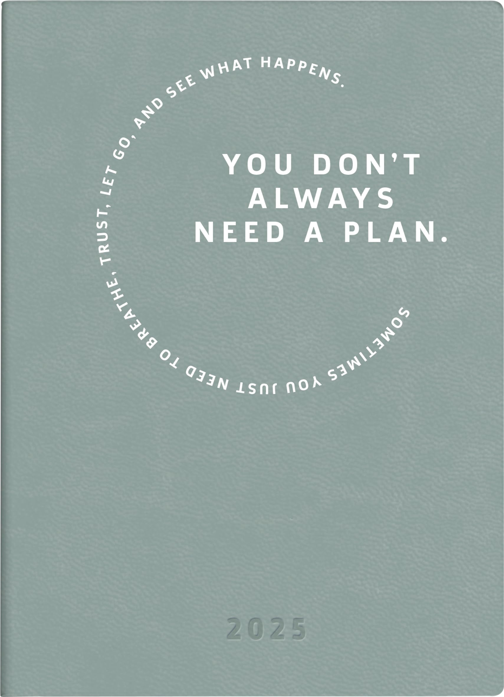 rido/idé Pocket Diary Model Technik S (2025) "Motivation", 2 Pages = 1 Week, A6, 144 Pages, Faux Leather Cover, Flexible, Anthracite