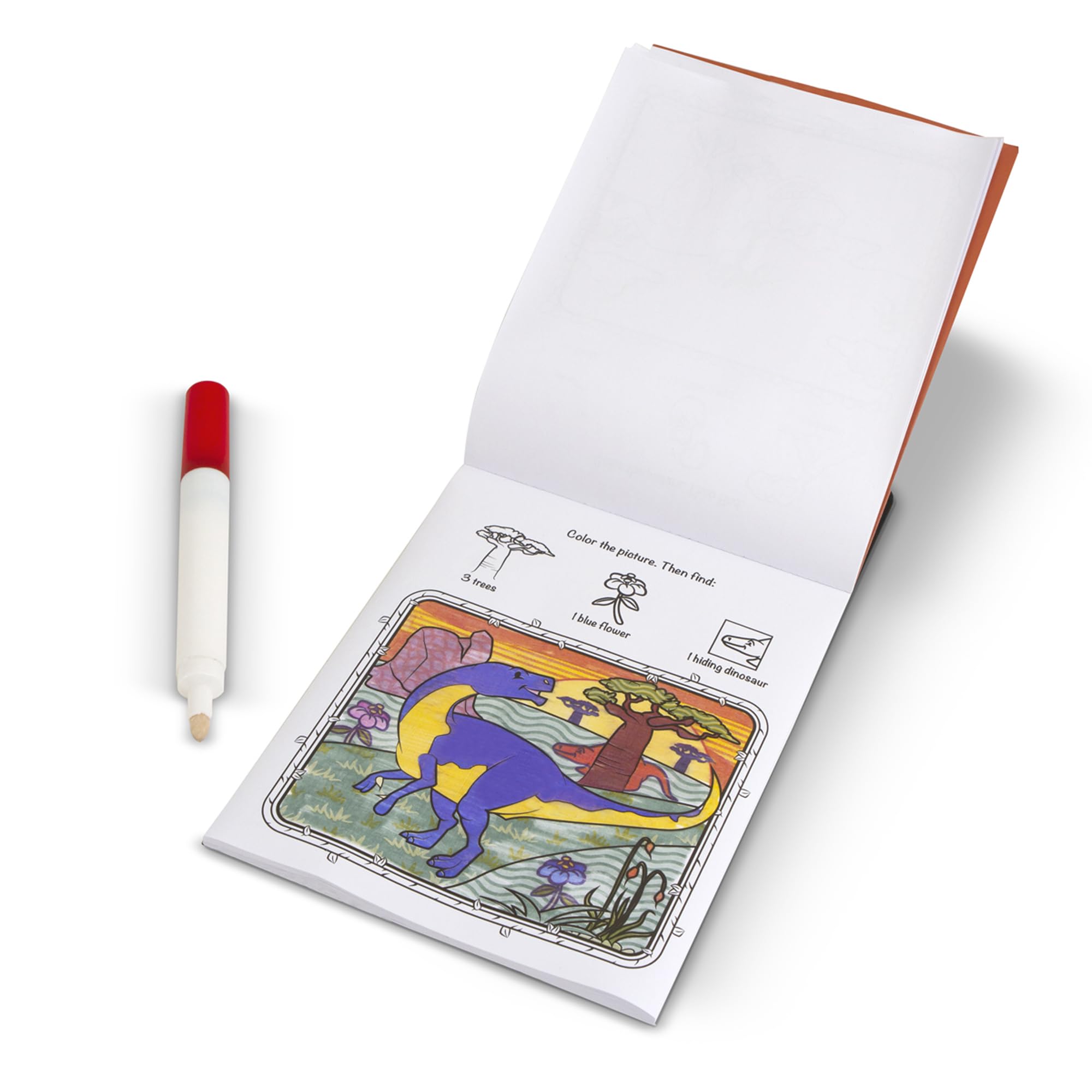 Melissa & Doug On The Go ColorBlast! Travel Activity Book with No-Mess Marker - Dinosaur - FSC Certified