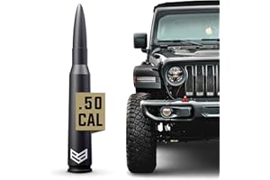 RONIN FACTORY - 50 Cal Bullet Antenna for Jeep Wrangler Gladiator Sahara Rubicon, Jeep Wrangler Accessories, Jeep Gladiator Accessories, Replacement Radio Antenna, Anti-Theft (2007+ JK JL)