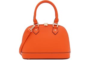 FASHIONPUZZLE Zip-Around Saffiano Classic Dome Satchel