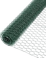 Suregreen Green PVC Coated Chicken Wire Mesh Roll 600mm x 10m 50mm Holes view 1
