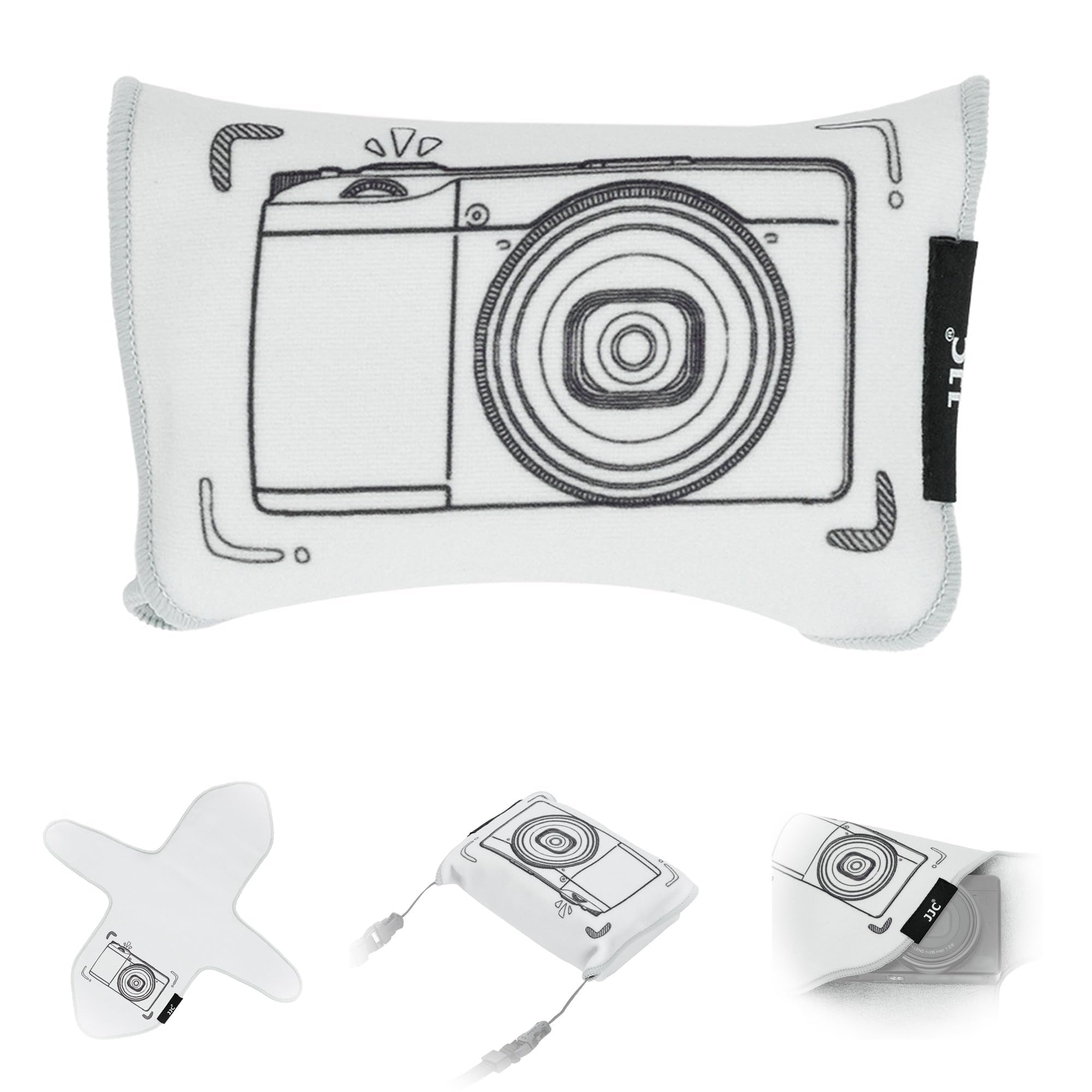Photo 1 of JJC Protective Wrap, Anti-Scratches and Self-Adhesive Camera Wrap for Ricoh GR IV GR4 GR III GR3 HDF GR IIIx GR3x HDF Sony RX100VII RX100VI RX100V Canon G7X Mark III, Camera Drawing Pattern