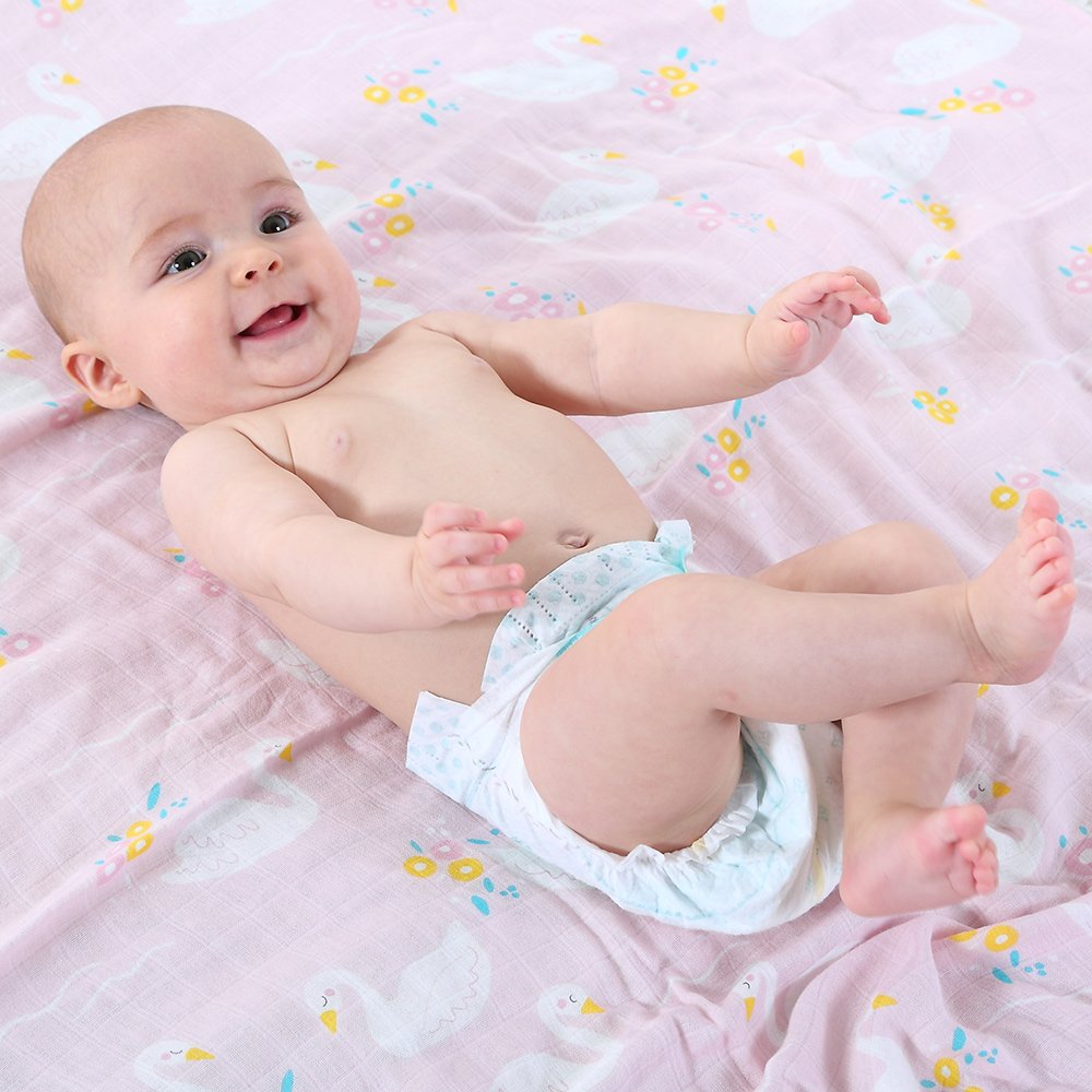 新入荷 おくるみ Lifetree Muslin B07d7nm3q2 女の赤ちゃんのための竹綿ソフトモスリン布 Blankets Swaddle 都内で Www Aiq Aiq Com Mx
