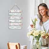 HPNIUB Christian Wall Art Inspirational Bible Verse Wooden Hanging Plaque view 6