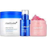 medicube Pore &amp; Texture Care Trio, Zero Pore Pad, Exosome Shot, Jelly Cream | Zero Pore Pads, Zero Exosome Shot 7,500 Spicule Serum, Collagen Jelly Cream for Smoothing and Plumping, Korean Skincare Set