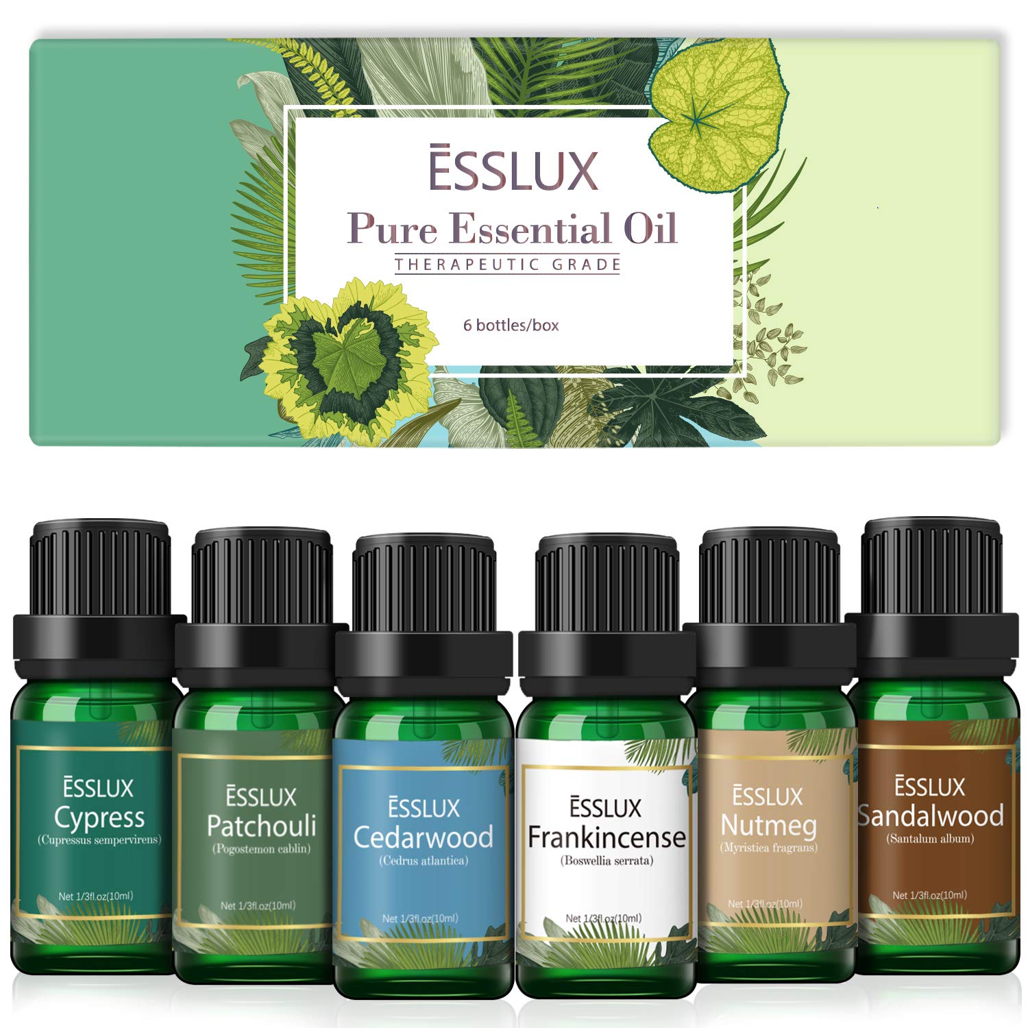 Essential Oils Set, Esslux Men Scents Collection with Cypress