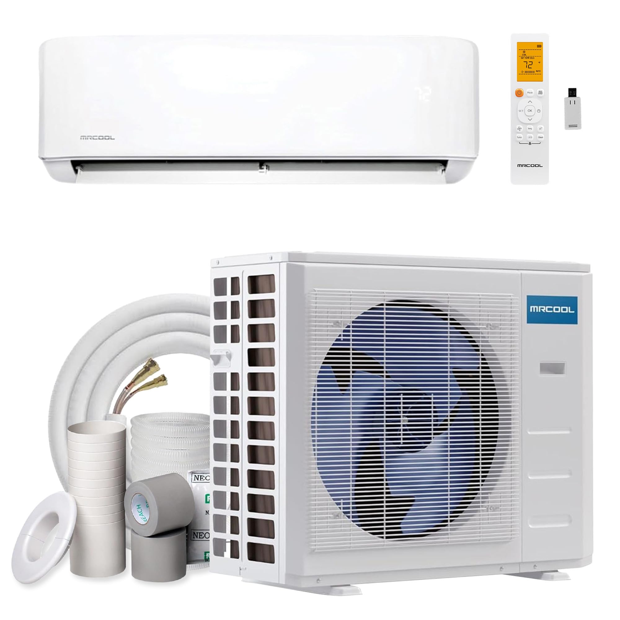 Photo 1 of *******************THIS DOES NOT INCLUDE THE INDOOR PART OF UNIT*************
MRCOOL 12000 BTU 115V Ductless Inverter Mini Split Air Conditioner & Heat Pump System, 5th Gen DIY - Wall-Mounted AC Unit w/ Heating and Cooling for Home, Office & Commercial Sp