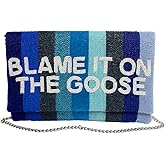 Blame it on the Goose Clutch, Beaded Purse for Bachelorette, Bachelorette Party, Bride Gift, Engagement Gift for Bride To Be, Summer Clutch, Beaded Bag