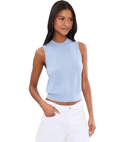 525 America Womens Arden Pointelle Puff Sleeve Pullover Kelly