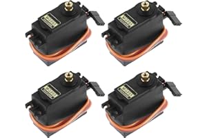 RGBZONE 4PCS Servo Motor MG995 Control Angle180 Metal Gear Servo 20KG Digital High Speed Torque Servo Motor for Smart Car Rob