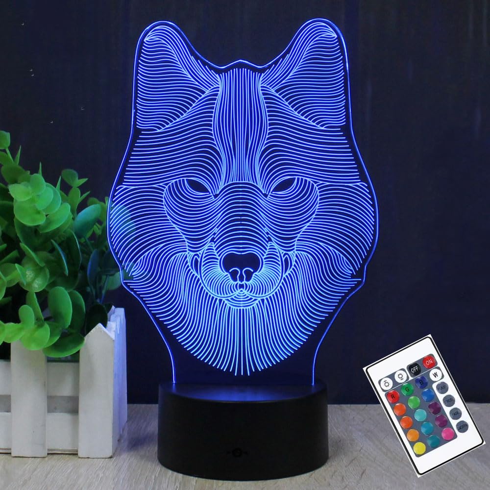 PONLCY Alpaca 3D Led Night Light, 16 Colors Llama Optical Illusion Lamp, Remote Control USB Desk Lamps, Bedroom Decoration Table Lights for Kids Birthday Christmas Gifts