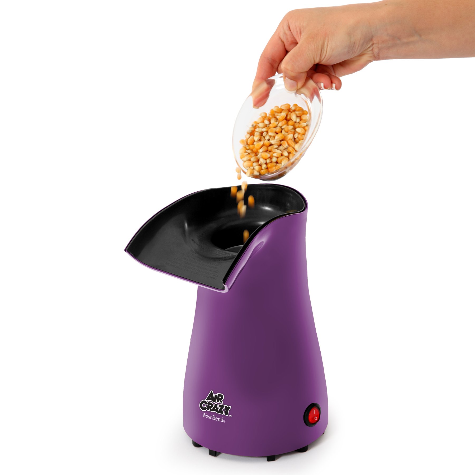 West Bend 82419P Air Crazy Corn Popper, Purple (Discontinued By
