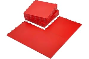 InOut Flooring 15 Green Tiles - High Durability Colored Flooring Tiles - Interlocking Versatile Training Surface - Roller Skate Derby Indoor&Outdoor, Dance Floor Tiles, Basketball Tiles, Sports Floor