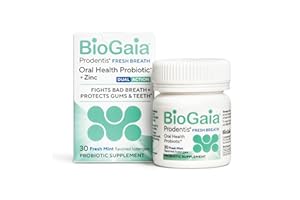 BioGaia Prodentis Fresh Breath | Oral Probiotics + Zinc | Fights Bad Breath & Halitosis | Boosts Fresh Breath | Promotes Healthy Gums & Teeth | Fresh Mint Flavored Dental Probiotic Lozenge
