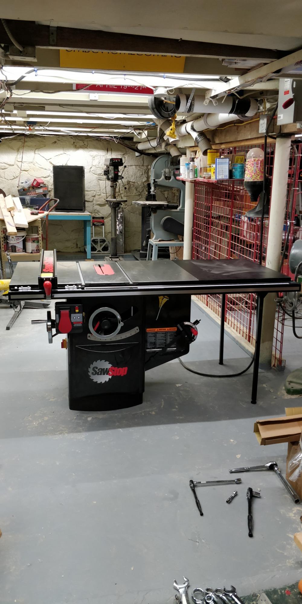 169/mo Finance SAWSTOP 10Inch Industrial Saw, 3HP, 52Inch