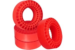 RcarmubWow RC Waterproof Silicone Tire Insert,1.9in Wheel and Tires 108 * 42mm Foam Fit Inner Filler(90g/pcs) for 1/10 RC Crawler SCX10 Capra TRX4 Gen7 Gen8 RXB10 TF2,Red