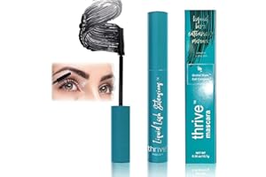 AIMLOVS Thrive mascara Liquid Lash Extensions Mascara Rich-Black Long Lasting Mascara Black Volume Thick and Slender Smudge-Proof 0.38 OZ 1 Pack