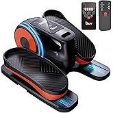 Under Desk Elliptical Machine, Electric Under-Desk Elliptical for Seniors - Mini Elliptical Exercise Equipment for Home with 12-Speed Touch Screen, Remote Control & Reversible Motion