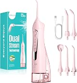 COSLUS C20 Water Flosser 300ml Tank IPX7 Rechargeable Pink