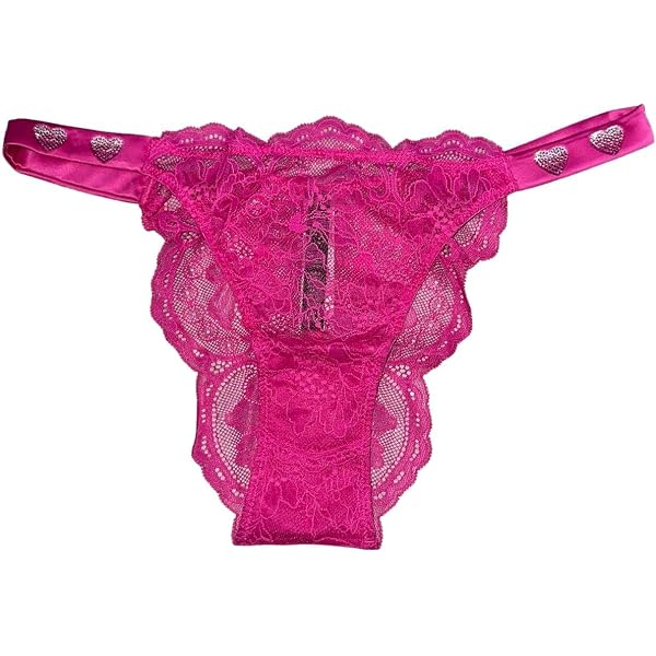 Collant Brasiliano Victoria's Secret Con Cinturino Strass | Rosso | Taglia S