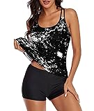 MARZXIN 2024 Tankini Swimsuit for Women Floral Two