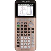 TI-84 Plus CE Graphing Calculator Texas Instruments, Rose Curve Gold | Computer version included, USB charging, Full color, Faster than TI-84 Plus